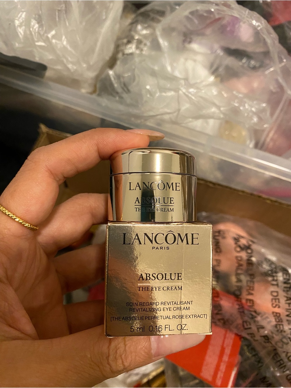 Lancôme Absolue Eye Cream - Metallic Gold